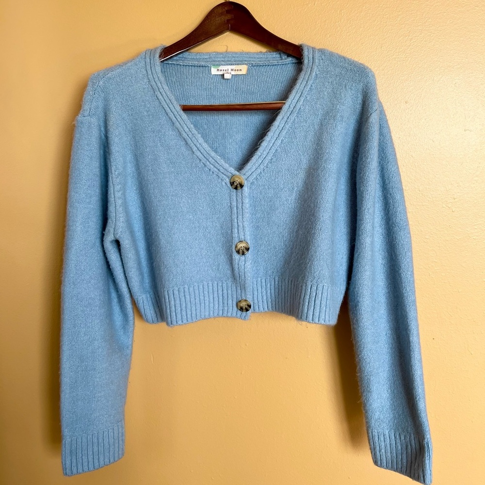 Cropped Blue Sweater